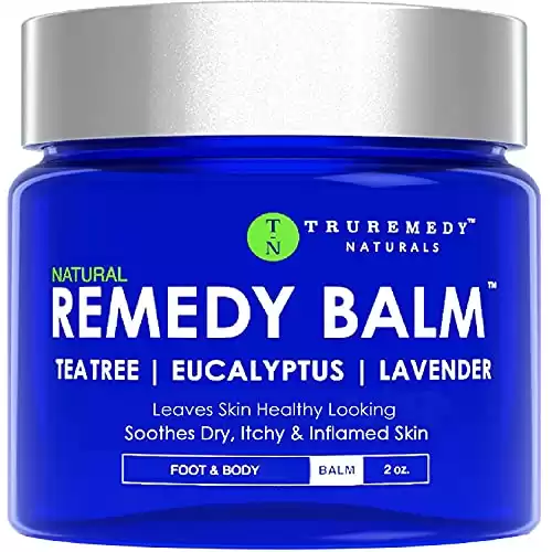 Remedy Tea Tree Oil Balm - Cream for Athletes Foot, Nail Issues - Foot & Body Balm with Lavender & Eucalyptus - 2 Oz